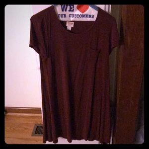 Maroon T Shirt Dress